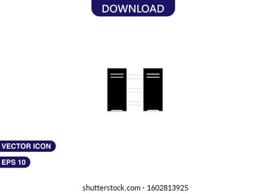 Computer icon in trendy flat style isolated on white background vector illustration