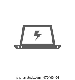 Computer icon in trendy flat style isolated on white background. Symbol for your web site design, logo, app, UI. Vector illustration, EPS