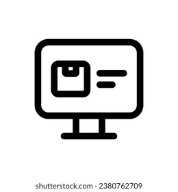 Computersymbol im trendigen Umriss-Stil einzeln auf weißem Hintergrund. Computersilhouette-Symbol für Ihr Website-Design, Logo, App, UI. Vektorgrafik, EPS10.