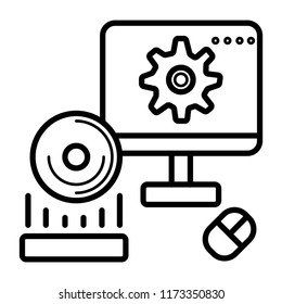 Computer icon vector