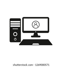 computer icon - vector