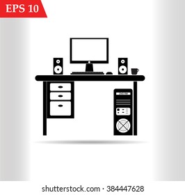 Computer icon vector