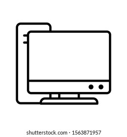 Computer icon vector design template on white background