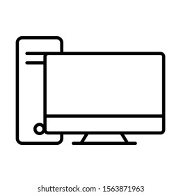 Computer icon vector design template on white background