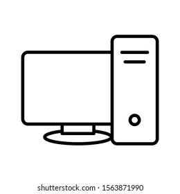 Computer icon vector design template on white background