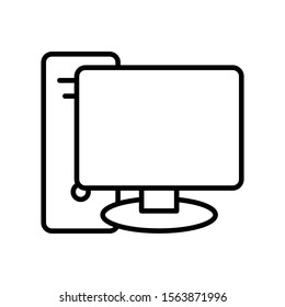 Computer icon vector design template on white background