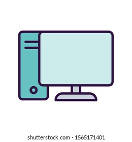 Computer icon vector design template on white background