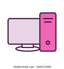 Computer icon vector design template on white background