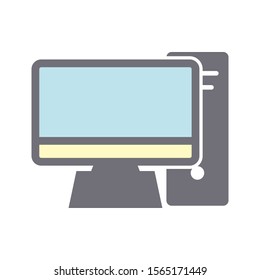 Computer icon vector design template on white background