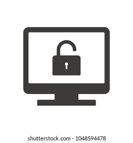 Computer  icon, vector, flat design