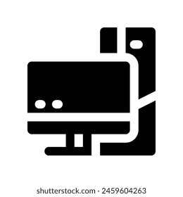 computer icon. vector glyph icon for your website, mobile, presentation, and logo design.
