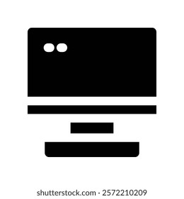 computer icon. vector glyph icon for your website, mobile, presentation, and logo design.