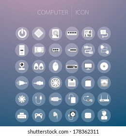 Computer icon, vector illustration