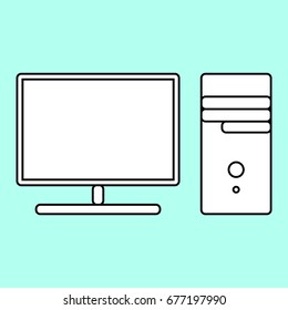 Computer icon  Vector illustration.