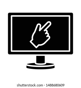 Computer Icon, Vector Illustration, Business Glyph