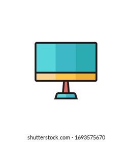computer icon vector illustration filled outline style design. isolated on white background