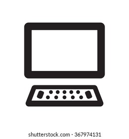 computer   icon, vector illustration.   Flat design  