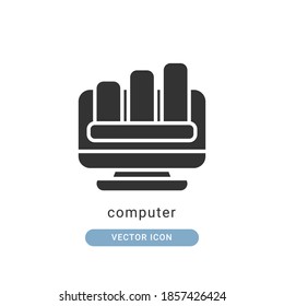 Computersymbol, Vektorgrafik. Symbol für das Computersymbol