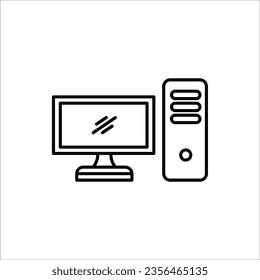 Computer icon. Vector illustration isolated on white background