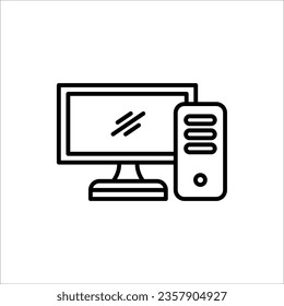 Computer icon. Vector illustration isolated on white background