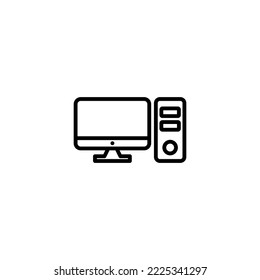 Computer icon vector illustration. computer monitor sign and symbol