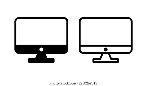 Computer icon vector illustration. computer monitor sign and symbol