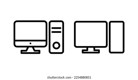 Computer icon vector illustration. computer monitor sign and symbol