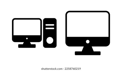 Computer icon vector illustration. computer monitor sign and symbol