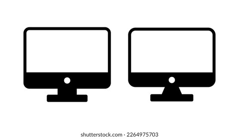 Computer icon vector illustration. computer monitor sign and symbol