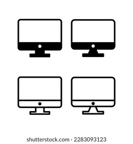 Computer icon vector illustration. computer monitor sign and symbol