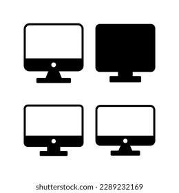Computer icon vector illustration. computer monitor sign and symbol