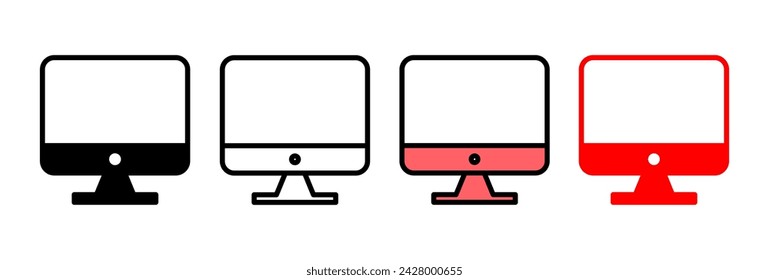 Computer icon vector illustration. computer monitor sign and symbol