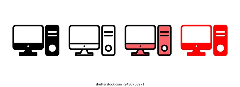 Computer icon vector illustration. computer monitor sign and symbol