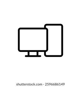 Computer icon vector illustration. computer monitor sign and symbol