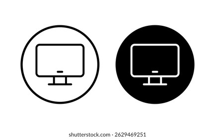 Computer icon vector illustration. computer monitor sign and symbol