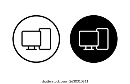 Computer icon vector illustration. computer monitor sign and symbol
