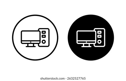 Computer icon vector illustration. computer monitor sign and symbol