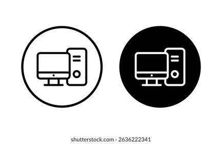 Computer icon vector illustration. computer monitor sign and symbol