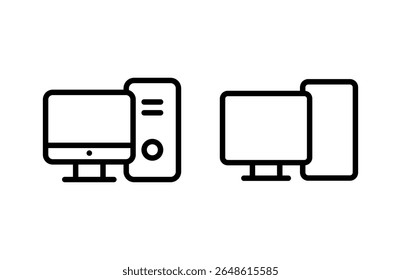 Computer icon vector illustration. computer monitor sign and symbol