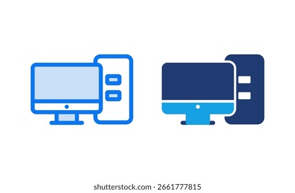 Computer icon vector illustration. computer monitor sign and symbol