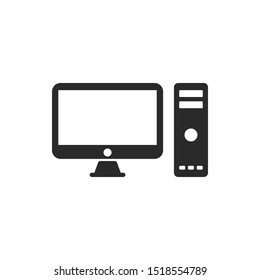 Computer Icon Vector Illustration. PC Symbol. PC Logo Template