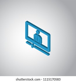 computer icon vector isolated on white background for your web and mobile app design, computer logo concept