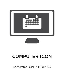 Computer icon vector isolated on white background for your web and mobile app design, Computer logo concept