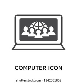 Computer icon vector isolated on white background for your web and mobile app design, Computer logo concept