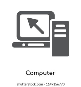 Computer icon vector isolated on white background for your web and mobile app design, Computer logo concept