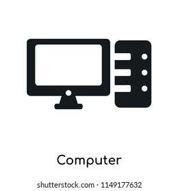 Computer icon vector isolated on white background for your web and mobile app design, Computer logo concept