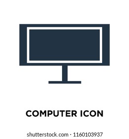 Computer icon vector isolated on white background, Computer transparent sign