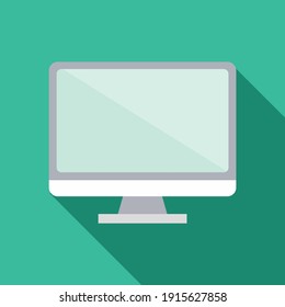 Computer Icon. Vector Laptop. Personal Computer In Flat Style. Desktop Computer. Computer Icon Isolated On Background