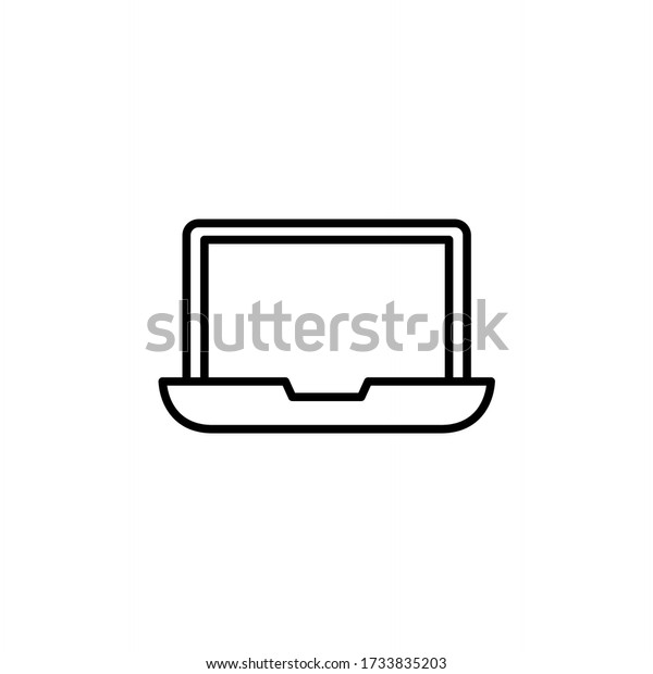 Computer\
icon vector. Laptop icon symbol\
illustration