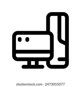 computer icon. vector line icon for your website, mobile, presentation, and logo design.